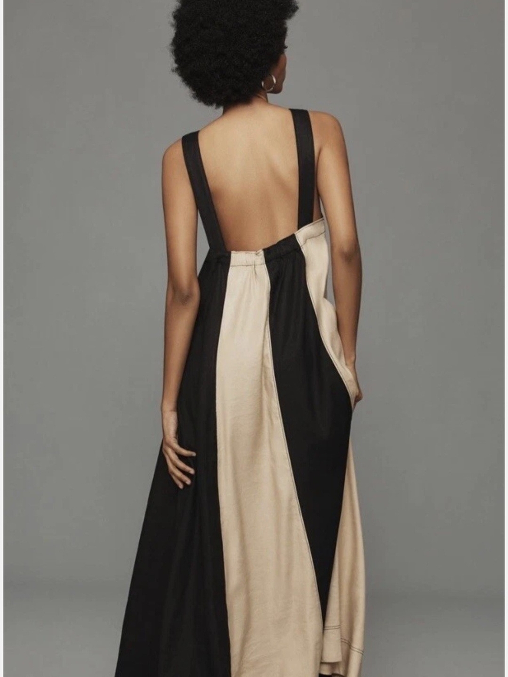 Maeve Antro Ami Linen Halter Swing Maxi - Picture 2 of 10